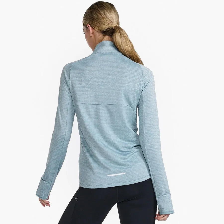 2XU Ignition 1/4 Zip Fleece | Chambray / White Reflective | Womens