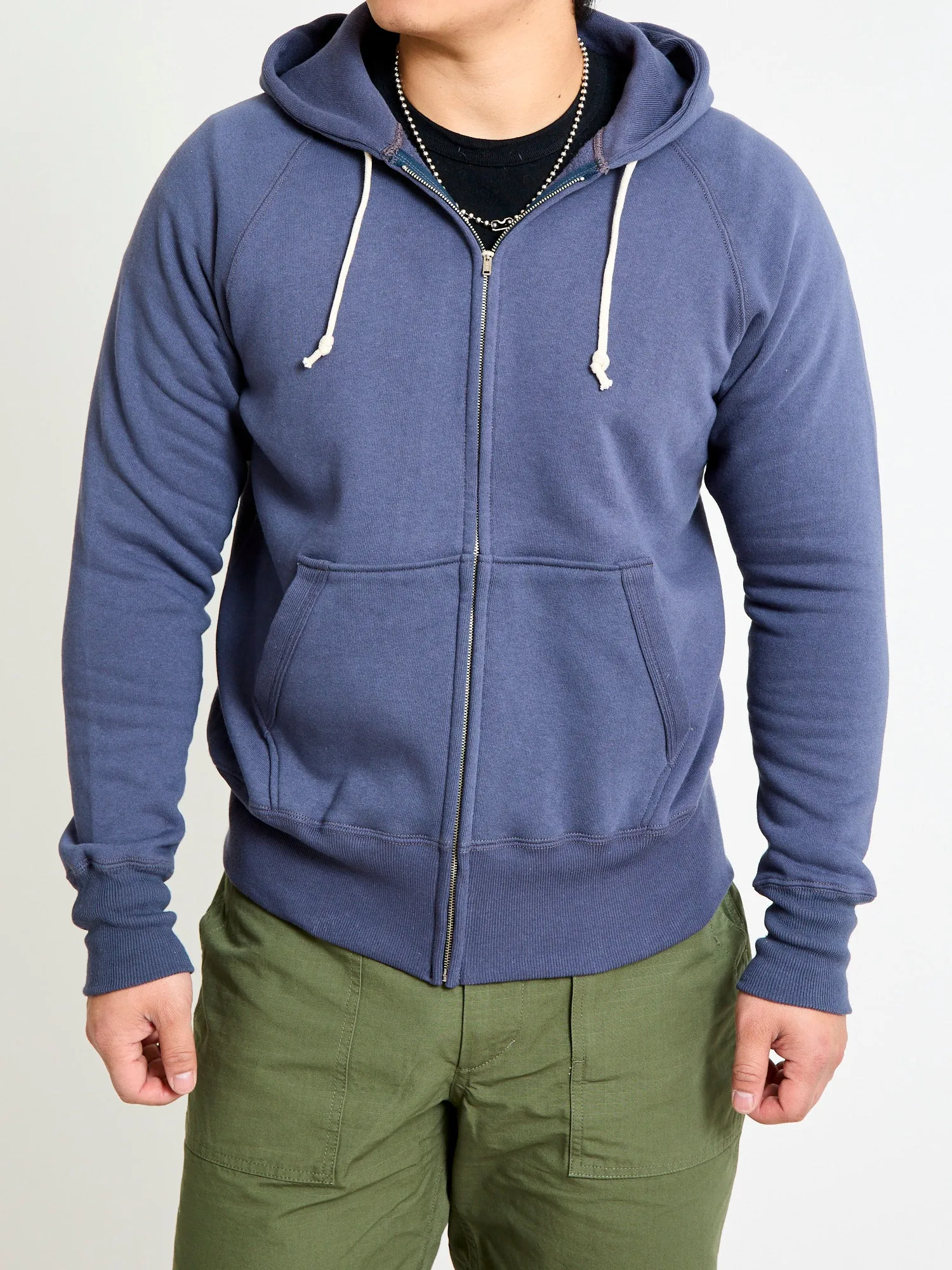 451 Loopwheel Zip Hoodie in Navy