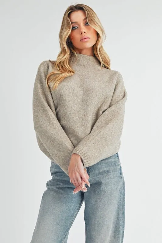 AEMI & Co. Easy Fit Mock Neckline Sweater- Addison Sweater