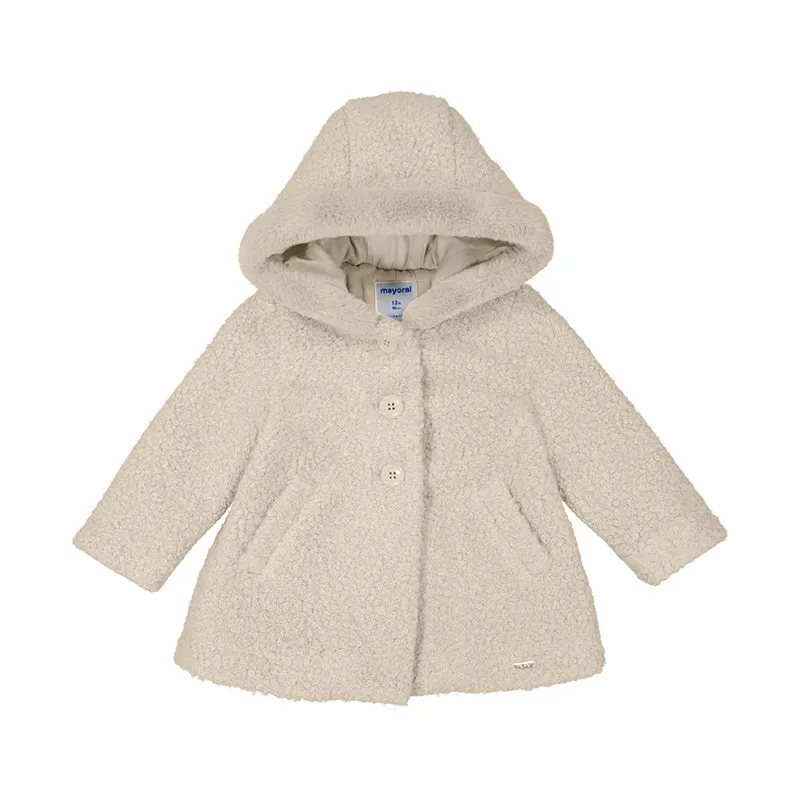 Almond Shearling Baby Coat