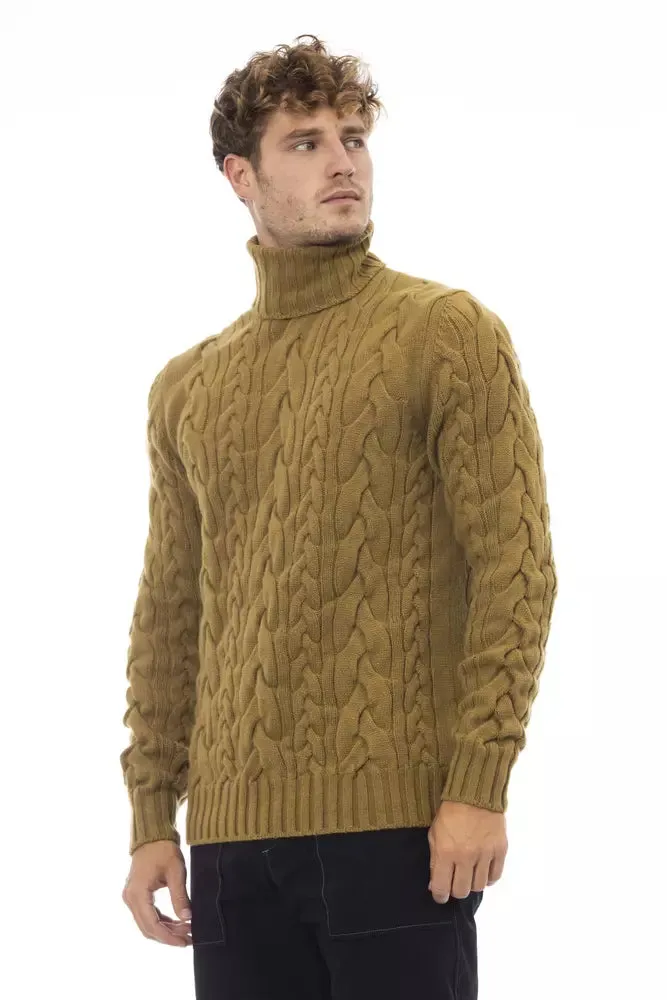 Alpha Studio Elegant Wool-Cashmere Turtleneck Sweater