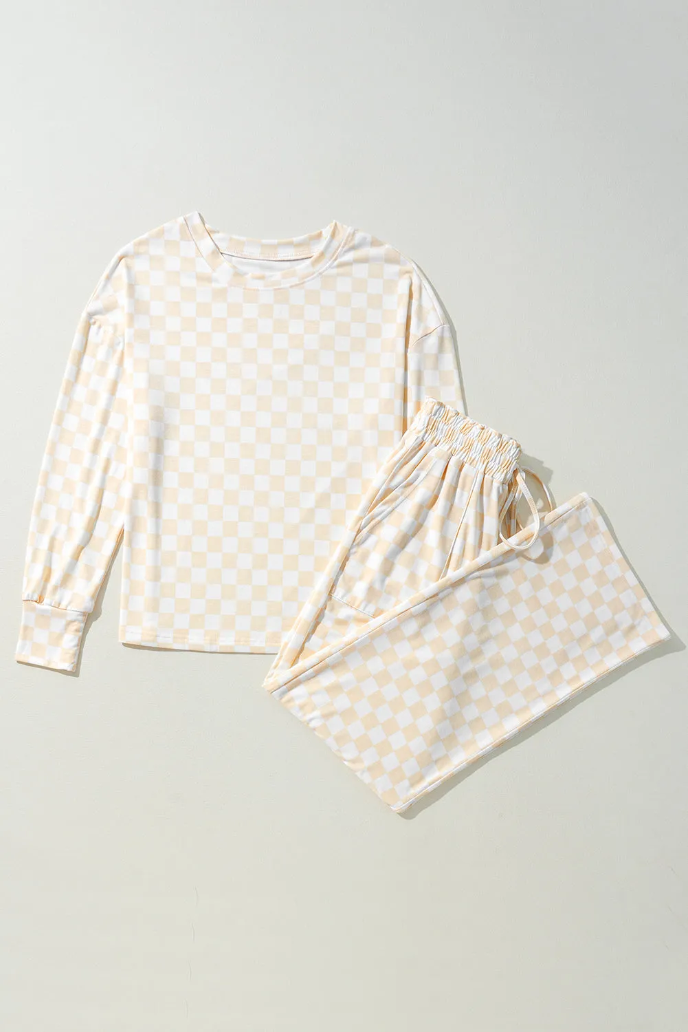 Checker Top and Pants Lounge Set