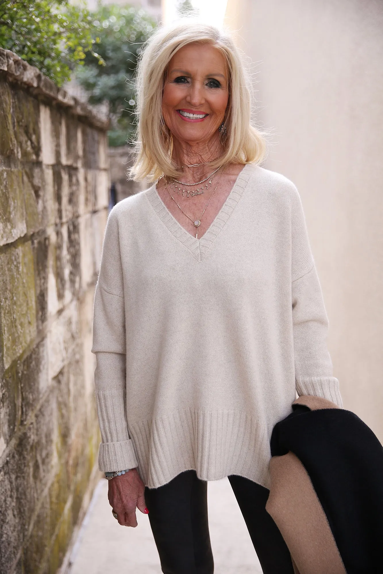 Ella Cashmere V-Neck Sweater