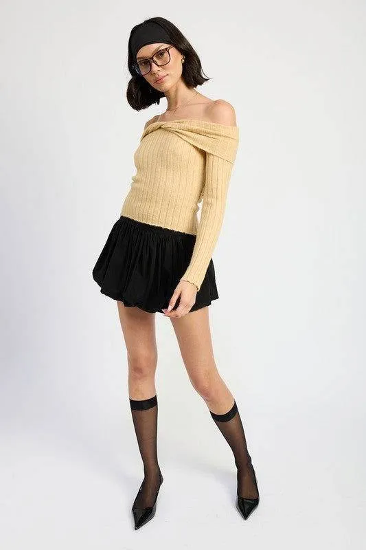 Emory Park Off Shoulder Sweater Top