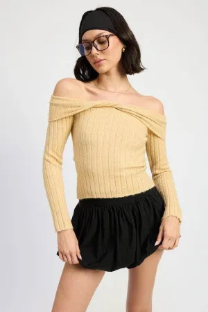 Emory Park Off Shoulder Sweater Top