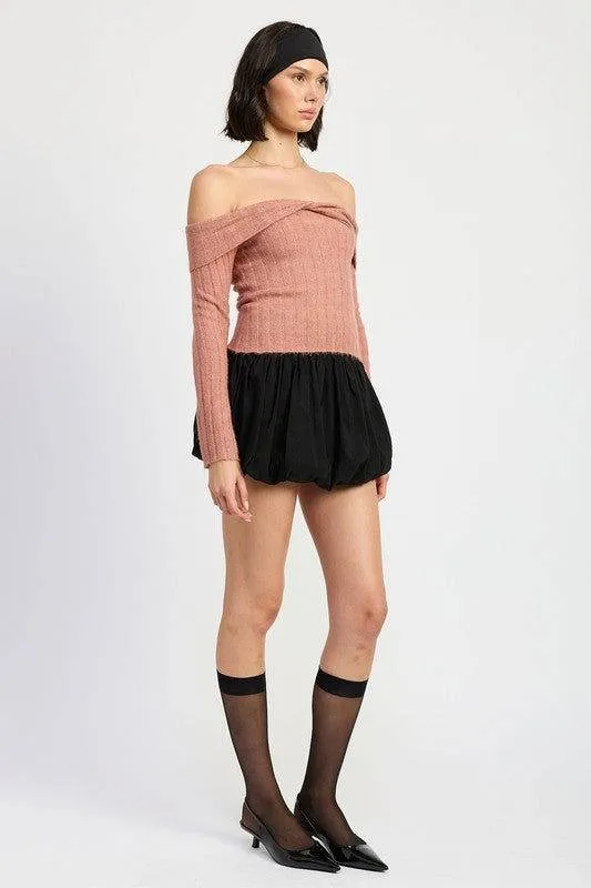 Emory Park Off Shoulder Sweater Top