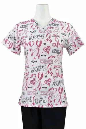 Essentials Women's Breast Cancer Awareness Print Top | BC Jett