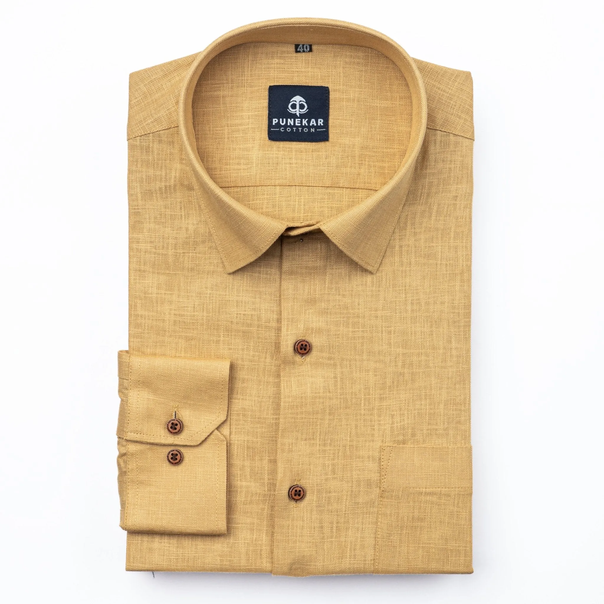 Font Color Linen Formal Shirts For Men