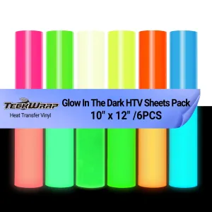 Glow In The Dark HTV Sheets Pack