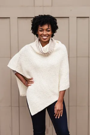 Hot Cocoa Poncho // Tunisian Crochet PDF Pattern