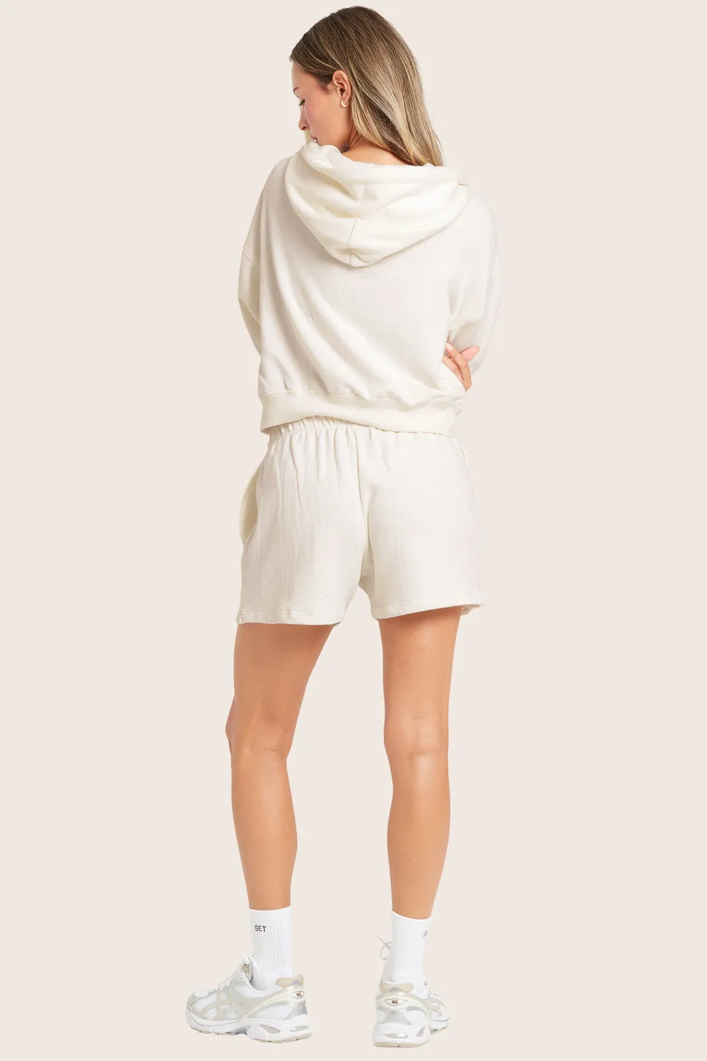 LIGHTWEIGHT SWEATS CLASSIC VINTAGE SWEAT SHORTS - BLANC