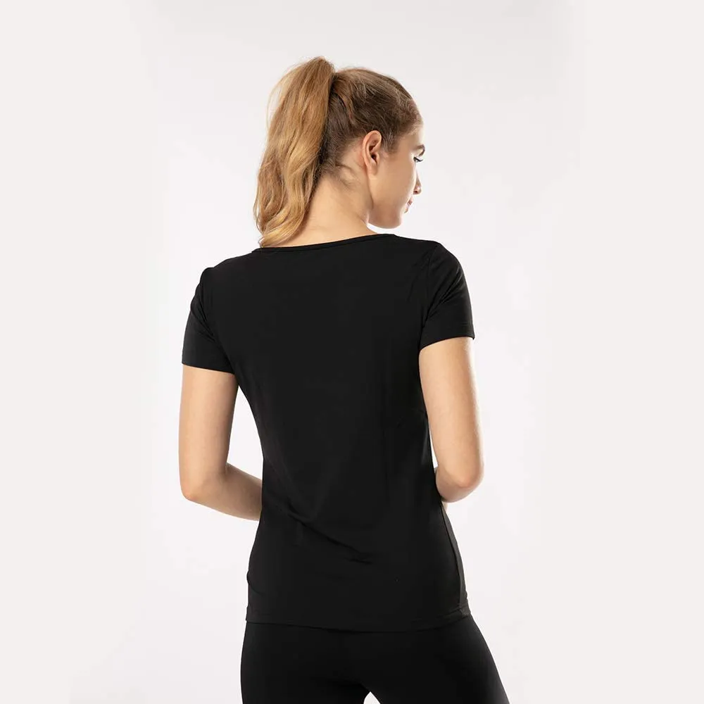 MANCYFIT Thermal Top for Women Fleece Lined Shirt Short Sleeve Base Layer