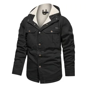 Men Cotton Jacket Winter Thick Warm Parkas