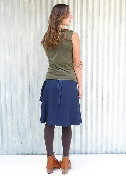 Midnight Ginger Wrap Skirt