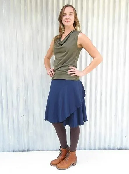 Midnight Ginger Wrap Skirt