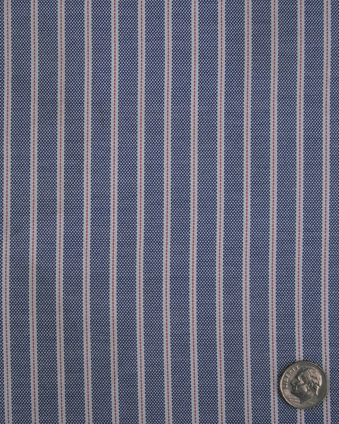 Navy Awning Red Pinstripes Oxford Shirt