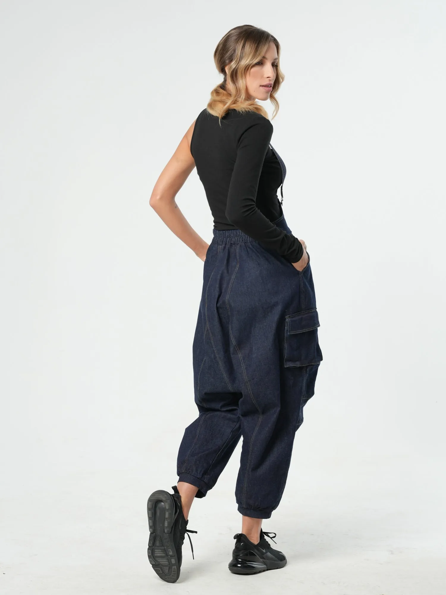 Oversize Dark Denim Jumpsuit