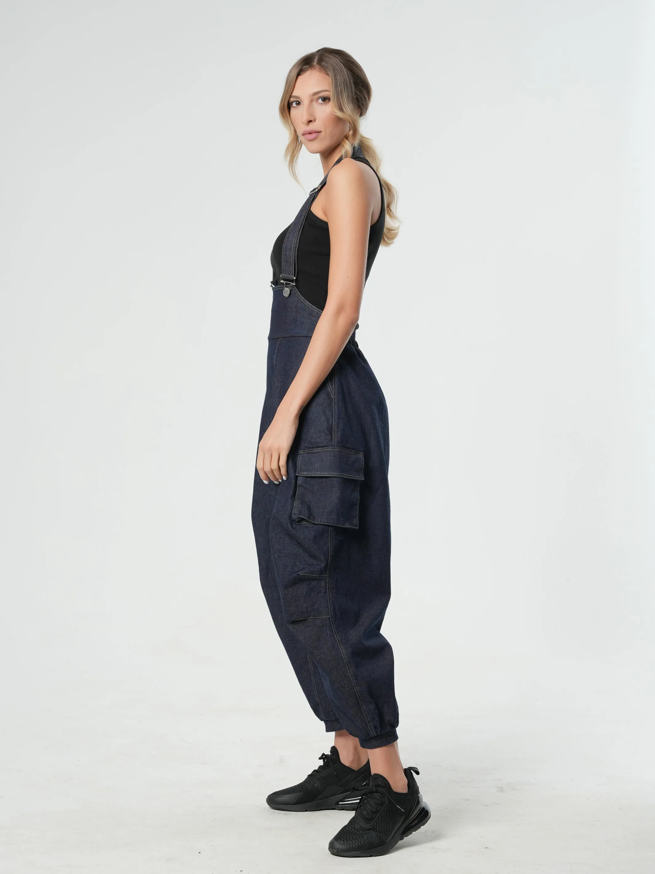 Oversize Dark Denim Jumpsuit