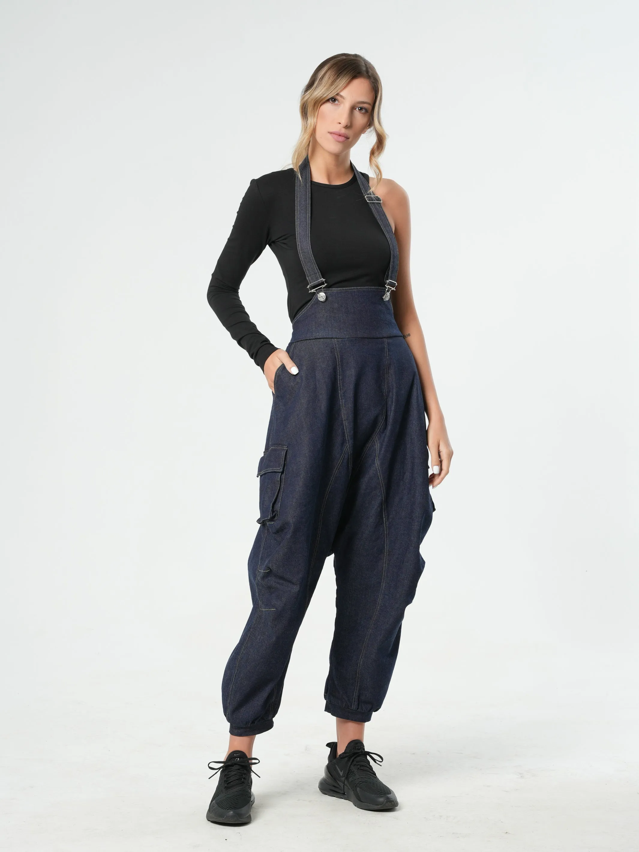 Oversize Dark Denim Jumpsuit