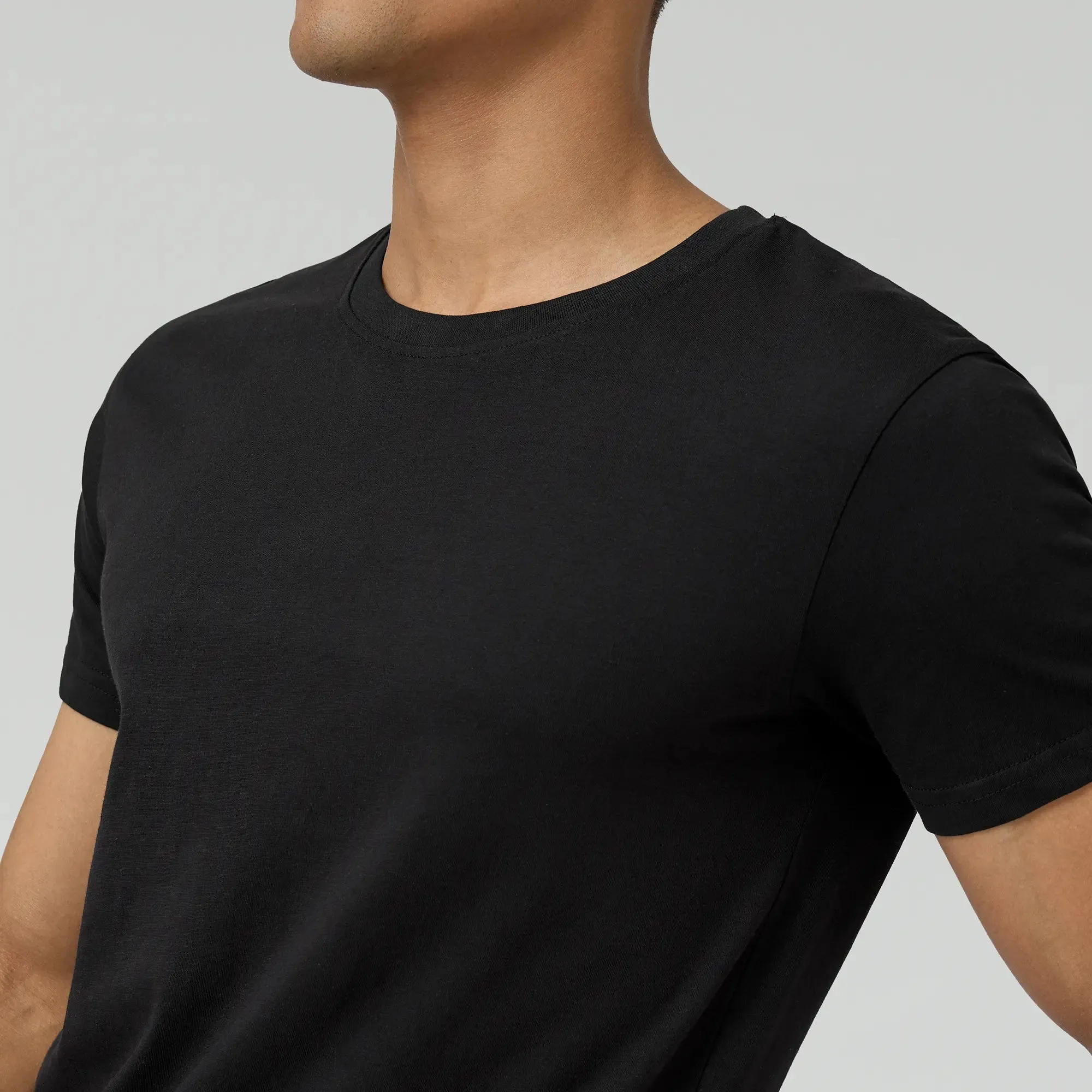 Pace Combed Cotton T-shirts Pitch Black