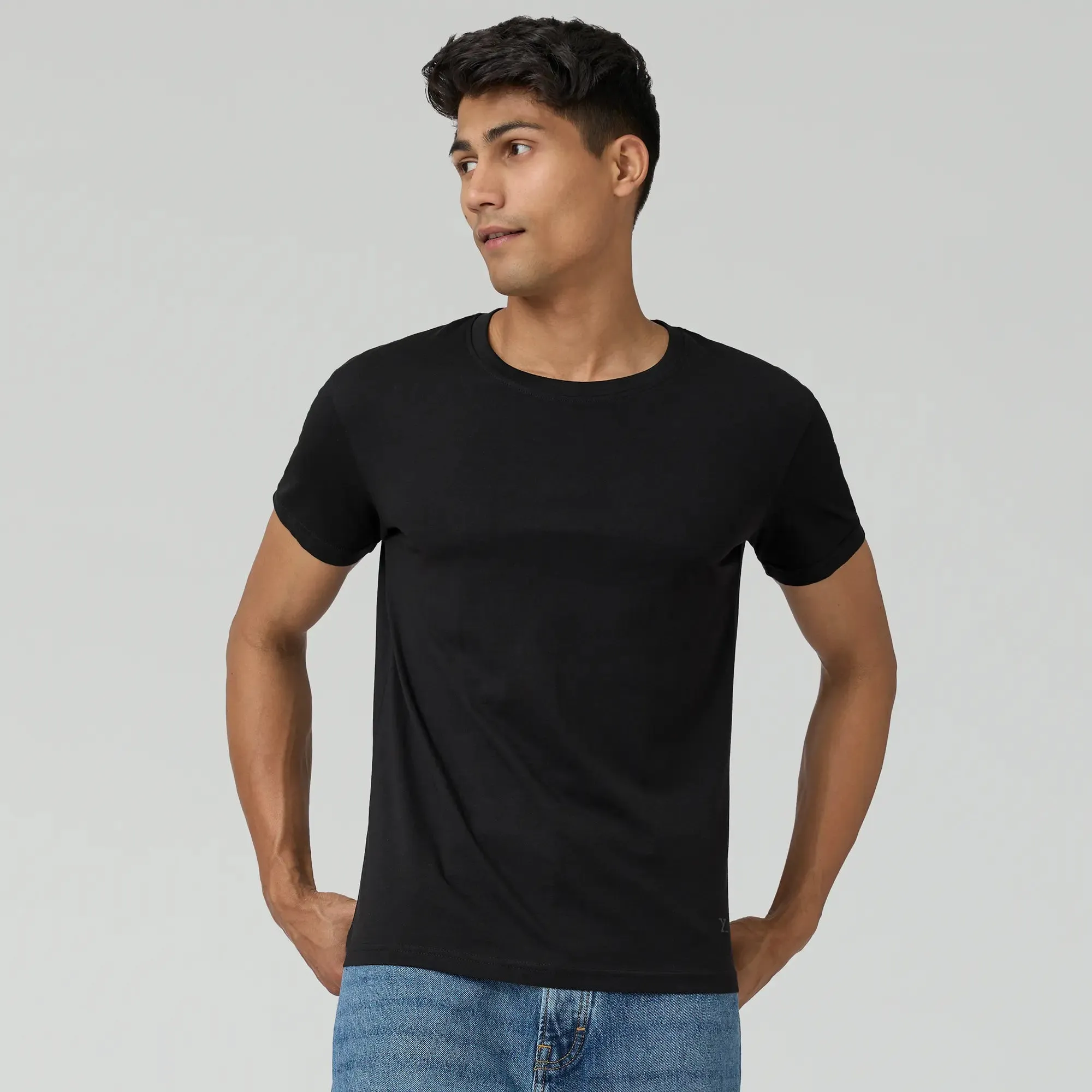 Pace Combed Cotton T-shirts Pitch Black