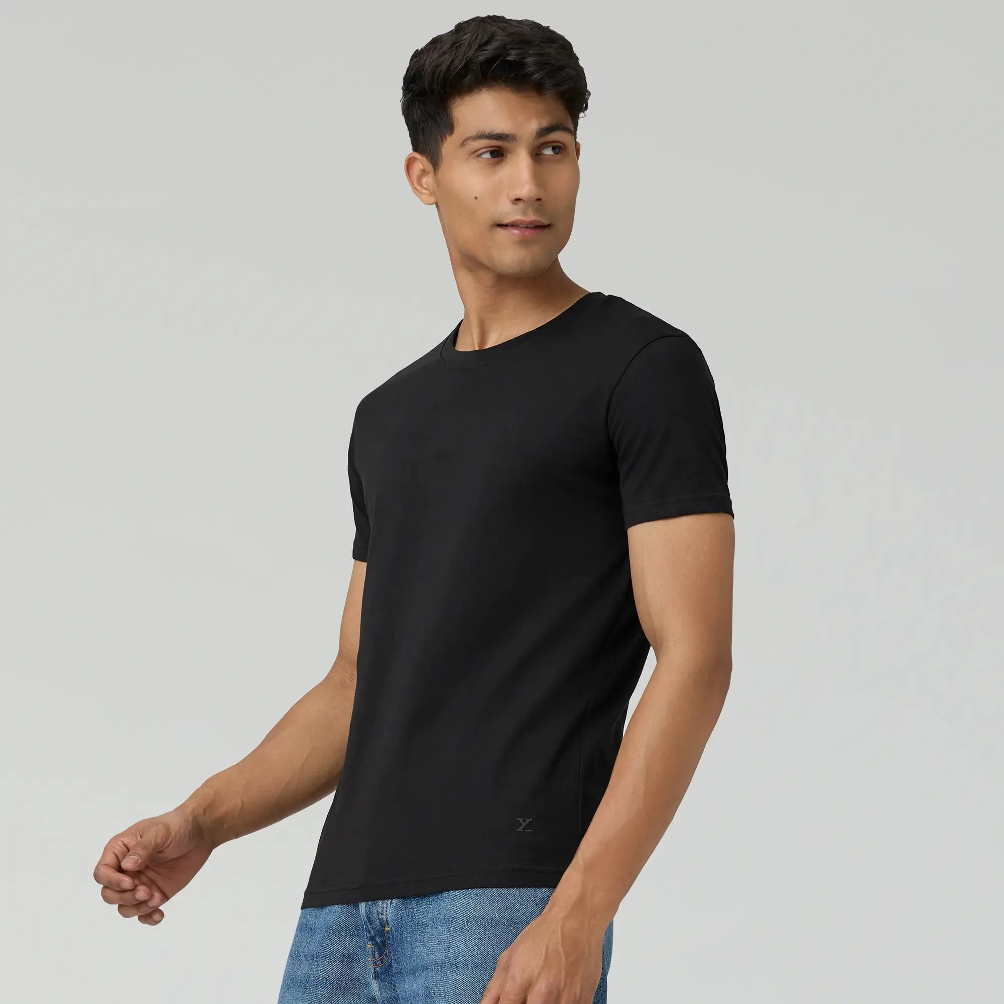 Pace Combed Cotton T-shirts Pitch Black