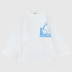 Skating Bird Long-Sleeved T-Shirt