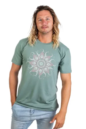 Skumi Mens Shirts Octopus Mandala Sage