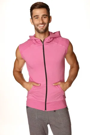 Sleeveless Yoga Hoodie (Berry)