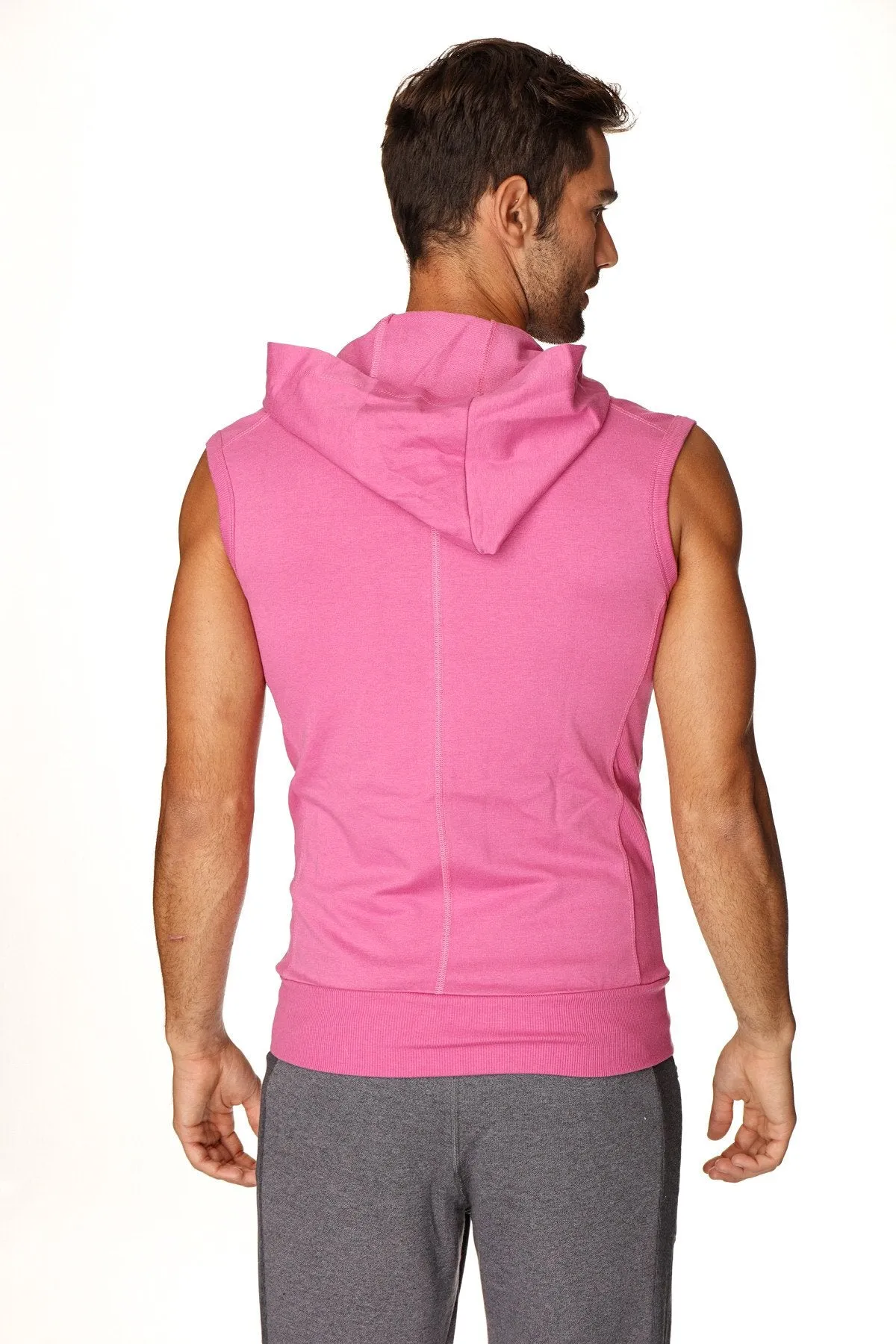 Sleeveless Yoga Hoodie (Berry)