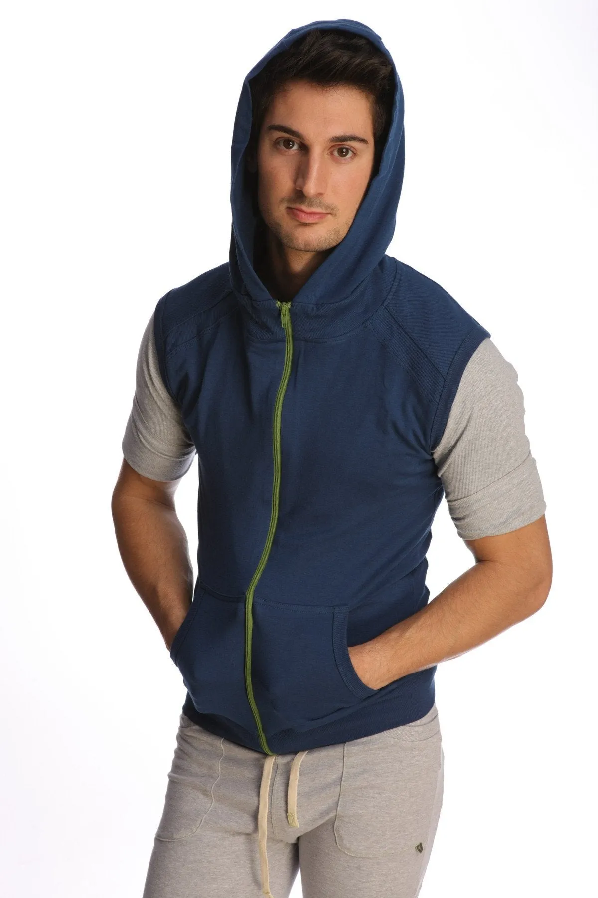 Sleeveless Yoga Hoodie (Royal Blue)