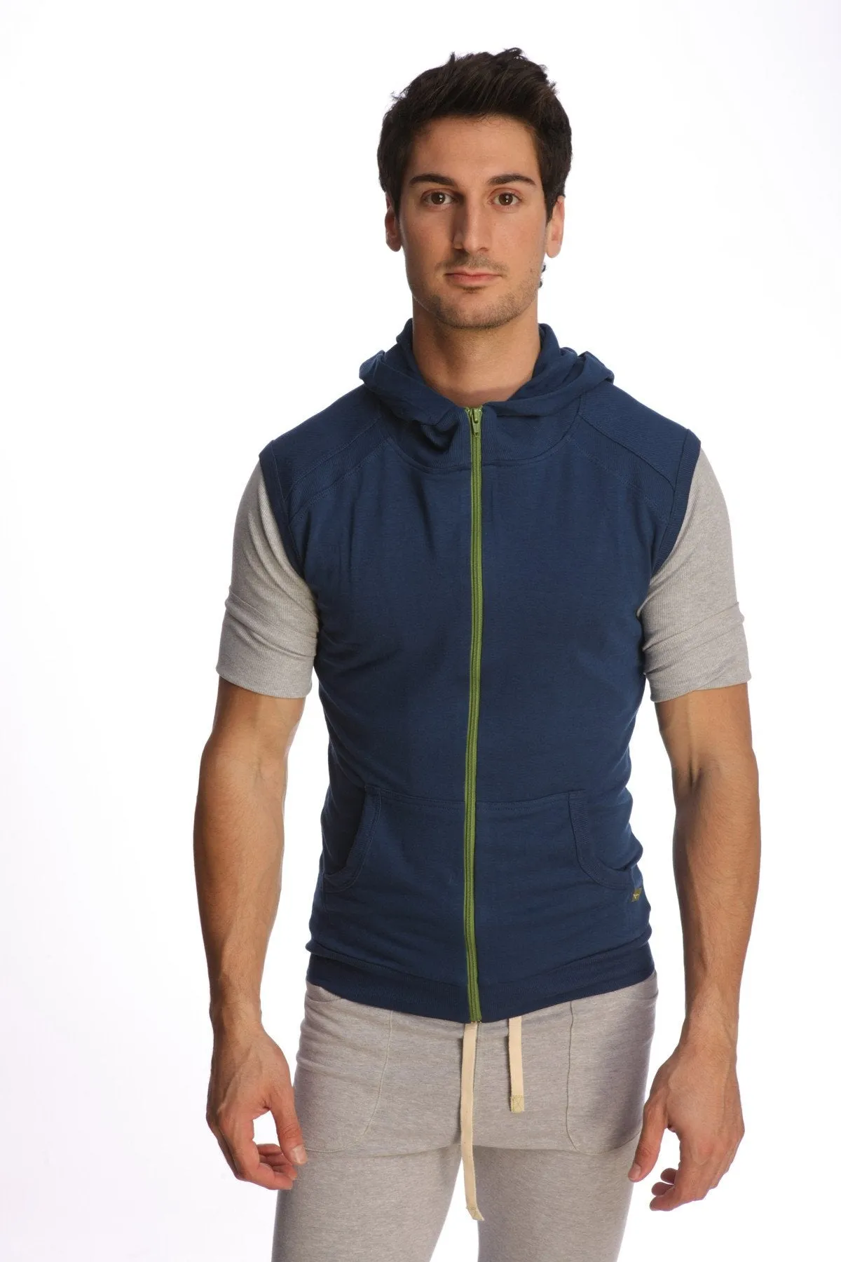 Sleeveless Yoga Hoodie (Royal Blue)