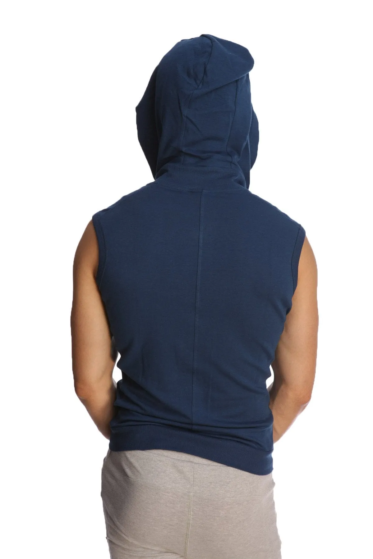 Sleeveless Yoga Hoodie (Royal Blue)