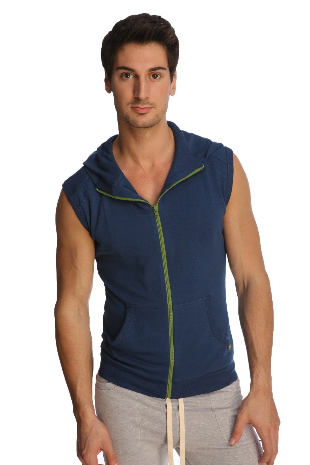 Sleeveless Yoga Hoodie (Royal Blue)