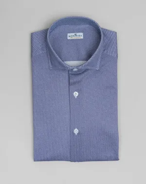 Sonrisa Cotton Jersey Shirt Micro Design / Blue