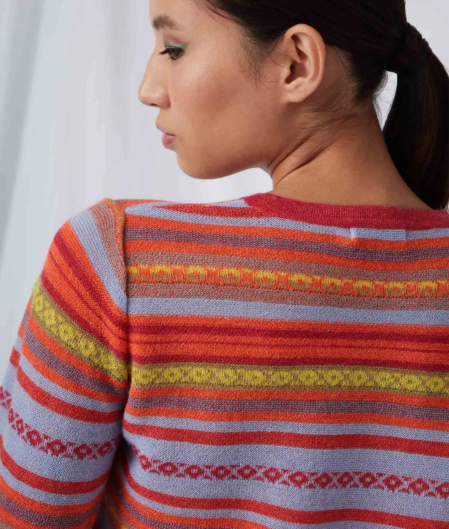 Striped Links & Jacquard Sweater