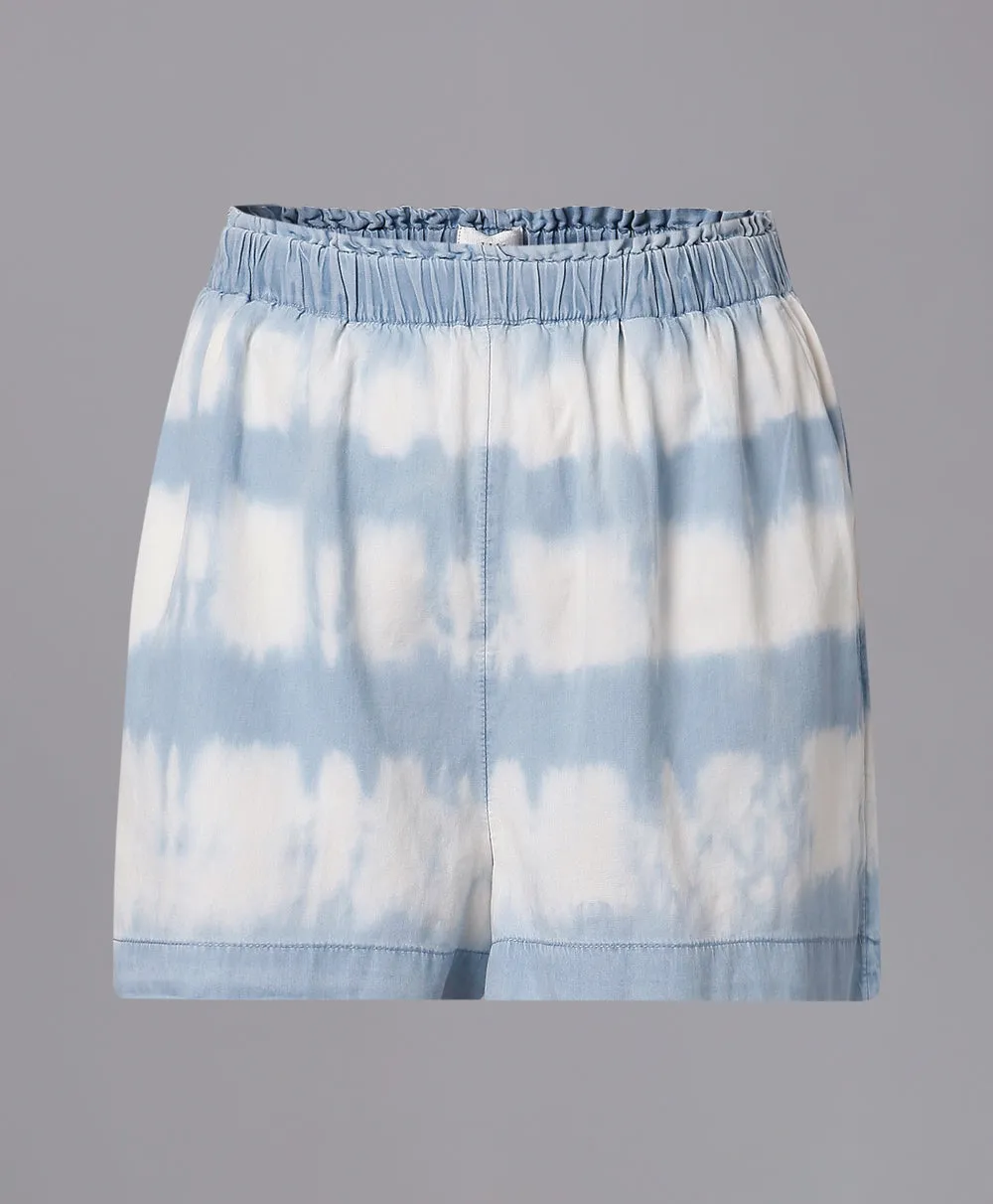 Tie and Dye Shorts-Blue