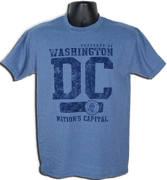 TSDC01B T-Shirt Property of Washington DC ROYAL HEATHER