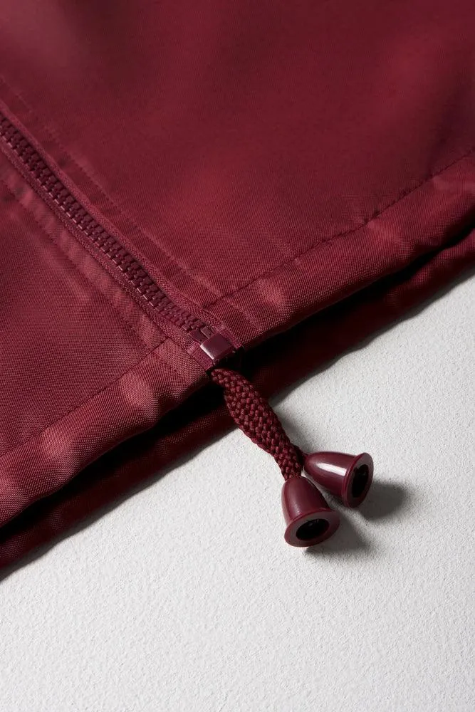 Unisex School Rain Jacket Maroon