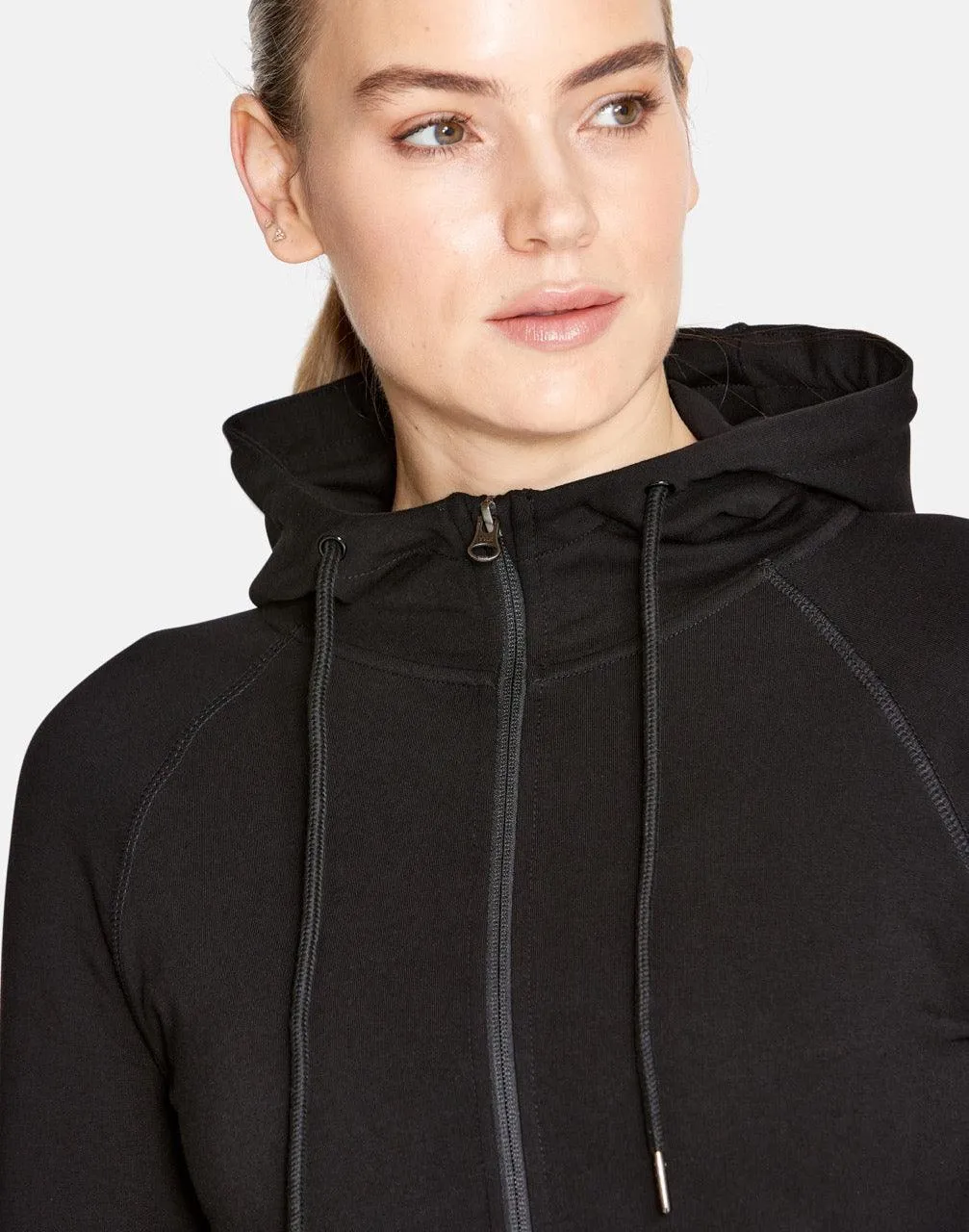 Womens Jet Black Hoodie